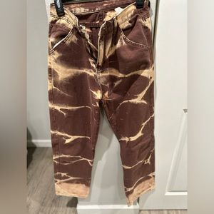 Brown Bleach Died denim